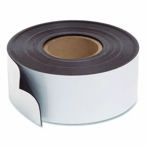 U Brands Dry Erase Magnetic Tape Roll, 3" x 50 ft, White