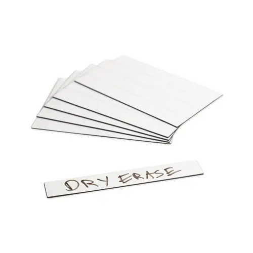U Brands Dry Erase Magnetic Tape Strips, White, 25/Pack