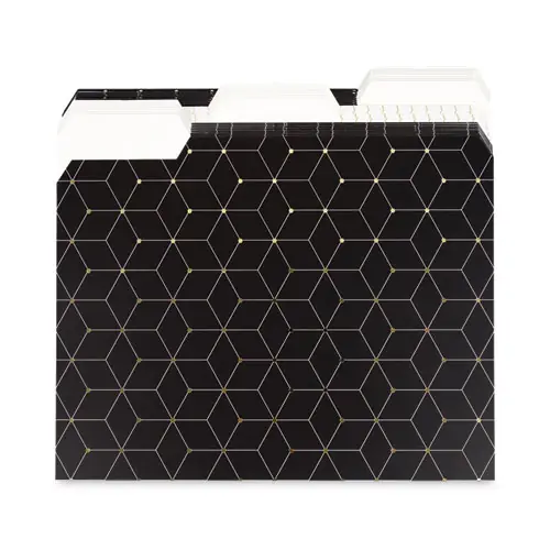 U Brands Fashion File Folders, 1/3-Cut Tabs, Letter Size, 24/Box