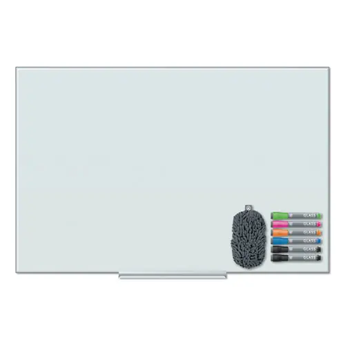 U Brands Floating Glass Dry Erase Board, 36" x 24"