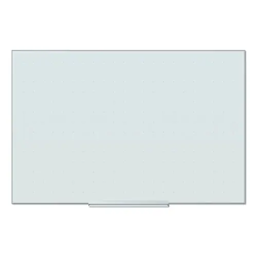 U Brands Floating Glass Ghost Grid Dry Erase Board