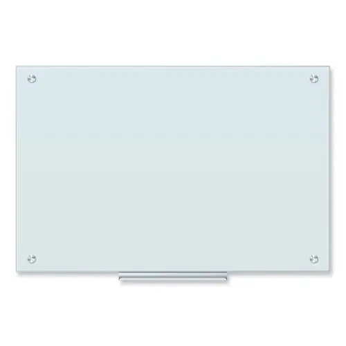 U Brands Glass Dry Erase Board, 36" x 24", White Surface