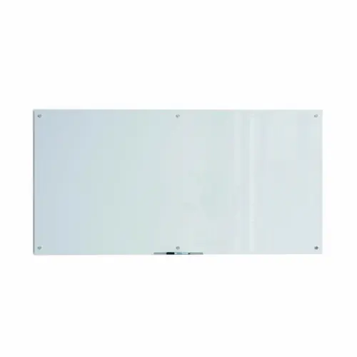 U Brands Glass Dry Erase Board, White Surface, 72" x 36" (Actual Size: 70" x 35")