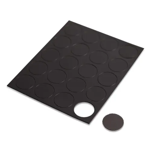 U Brands Heavy-Duty Board Magnets, Circles, 0.75" Diameter, Black, 20/Pack