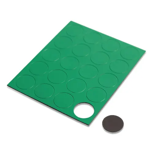 U Brands Heavy-Duty Board Magnets, Circles, 0.75" Diameter, Green, 20/Pack