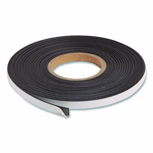 U Brands Magnetic Adhesive Tape Roll, 0.5" x 50 ft, Black