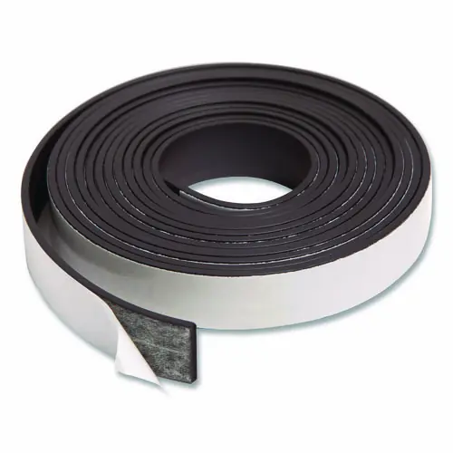 U Brands Magnetic Adhesive Tape Roll, 0.5" x 7 ft, Black