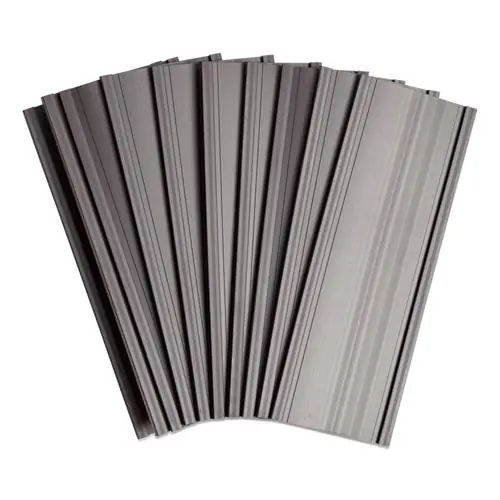 U Brands Magnetic Card Holders, Black, 6" x 2", 10/Pack