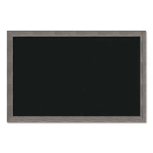 U Brands Magnetic Chalkboard with Rustic Frame, 36" x 24" (Actual Size: 35" x 23"), Black Surface, Brown Wood Frame