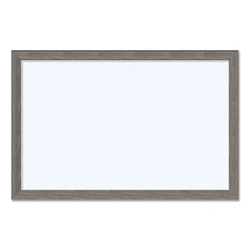 U Brands Magnetic Dry Erase Board with Rustic Frame, 36" x 24" (Actual Size: 35" x 23"), White Surface, Brown Wood Frame
