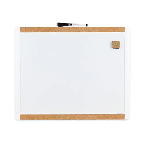 U Brands PINIT Magnetic Dry Erase Board with Plastic Frame, White Surface, 20" x 16"