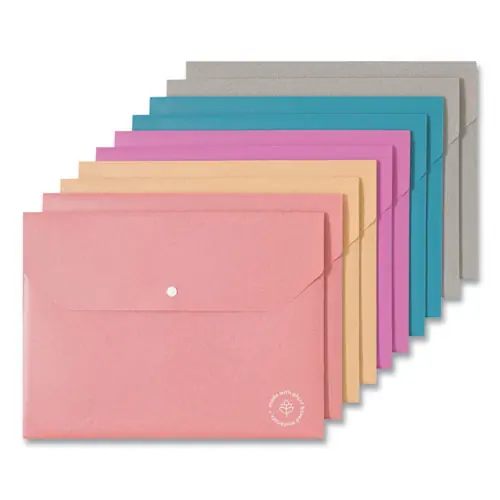 U Brands U-Eco Document Holder, Letter Size, Assorted Colors, 10/Pack