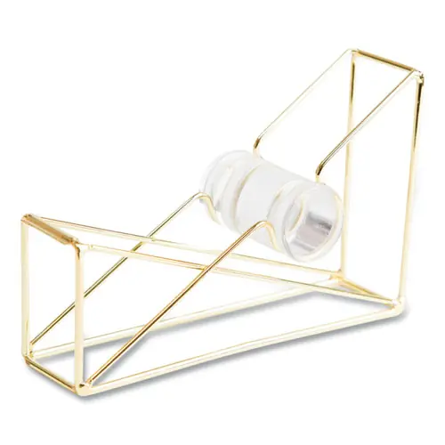 U Brands Vena Tape Dispenser, 1" Core, Metal, Gold