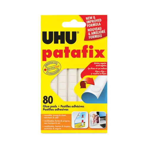 UHU® Tac Adhesive Putty, Removable and Reusable, 80 Pieces, 2.1 oz Pack