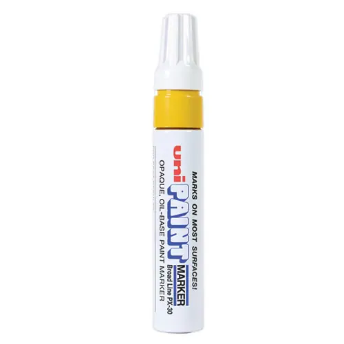 uni®-Paint Permanent Marker, Broad Chisel Tip, Yellow