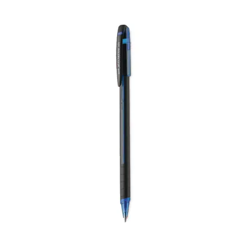 uniball® Jetstream 101 Hybrid Gel Pen, Bold Point, 1 mm, Blue Ink, Black/Blue Barrel, Dozen