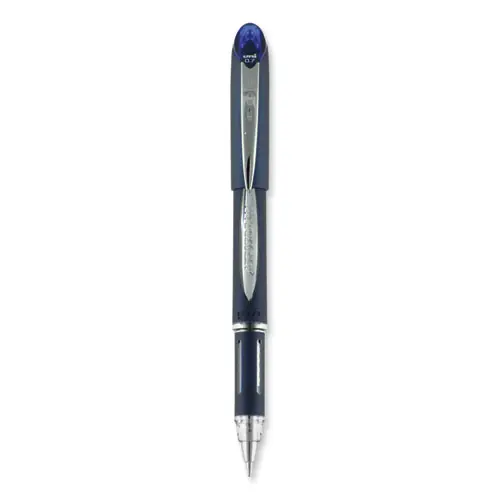 uniball® Jetstream Hybrid Gel Pen, Fine Point, 0.7 mm, Blue Ink, Blue/Silver Barrel