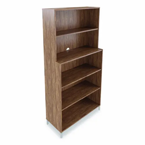 Union & Scale™ Essentials Laminate Bookcase, Five-Shelf, Espresso