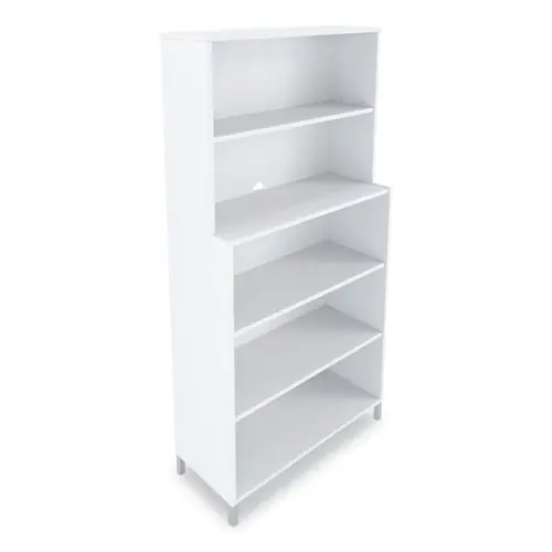 Union & Scale™ Essentials Laminate Bookcase, Five-Shelf, 35.8w x 14.9d x 72h, White