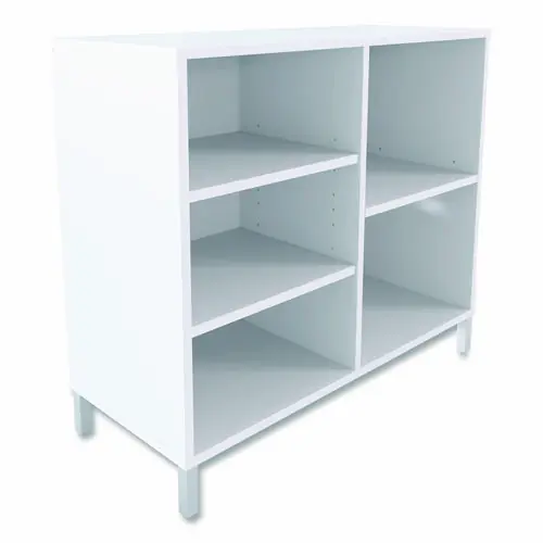 Union & Scale™ Essentials Laminate Bookcase, Five-Shelf, White
