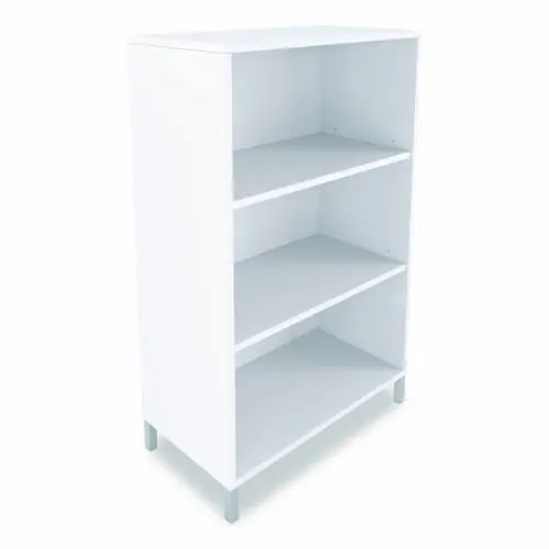 Union & Scale™ Essentials Laminate Bookcase, Three-Shelf, White