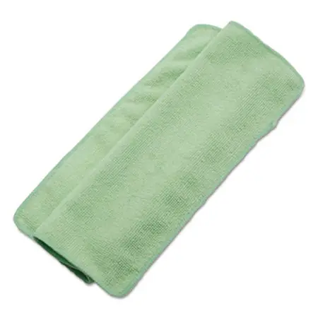 Unisan Lightweight Microfiber Cleaning Cloths, Green, 16x16
