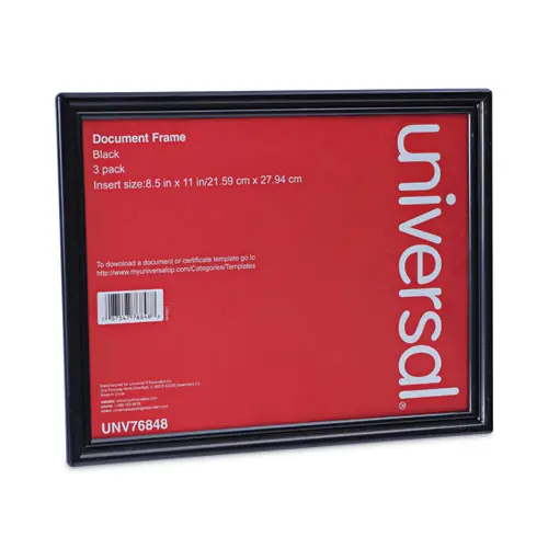 Universal® All Purpose Document Frame, Black, 3/Pack