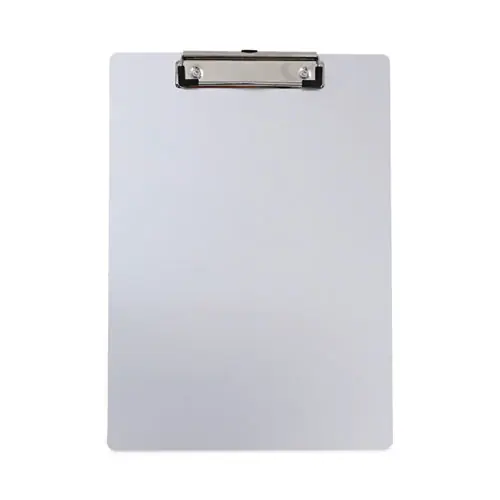 Universal® Aluminum Clipboard with Low Profile Clip, 0.5" Clip Capacity, Holds 8.5 x 11 Sheets