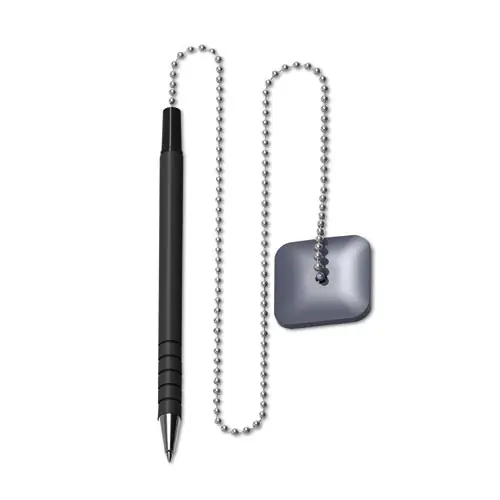 Universal™ Ballpoint Counter Pen, Black Ink, Black Barrel, Medium Point, 0.7 mm
