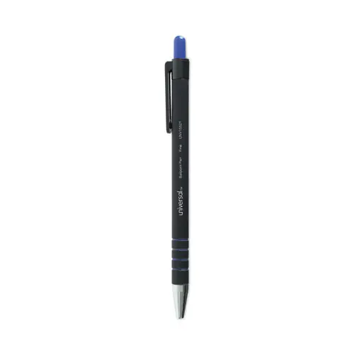 Universal™ Ballpoint Pen, Retractable, Fine 0.7 mm, Blue Ink, Blue Barrel, Dozen