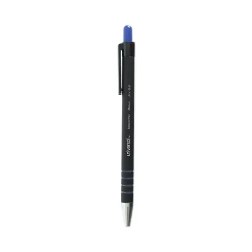 Universal™ Ballpoint Pen, Retractable, Medium 1 mm, Blue Ink, Blue Barrel, Dozen
