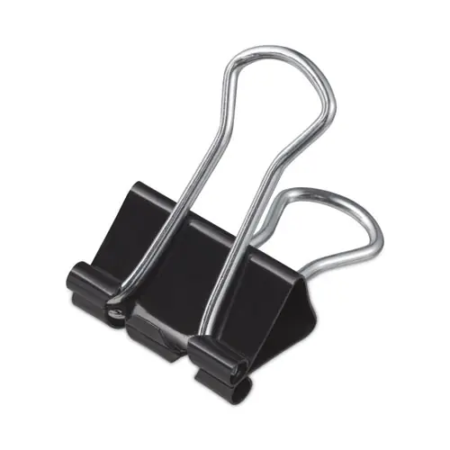 Universal® Binder Clips, Small, Black/Silver, 12/Box