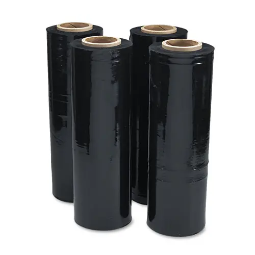 Universal® Black Stretch Film, 18" x 1,500 ft Roll, 20 mic (80-Gauge), 4/Carton