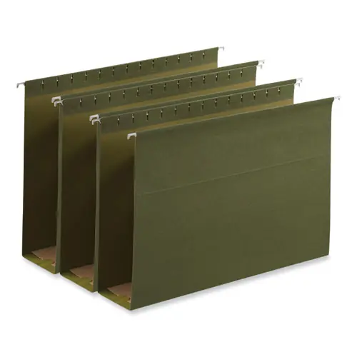 Universal® Box Bottom Hanging File Folders, Legal Size, 3" Expansion, Standard Green, 25/Box