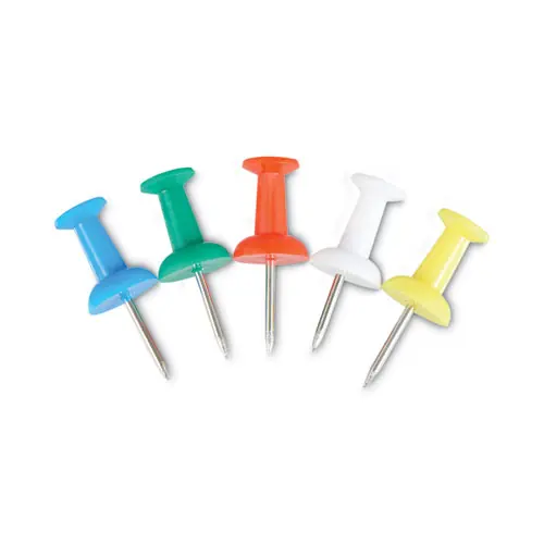 Universal® Colored Push Pins, Plastic, Assorted Colors, 400/Pack
