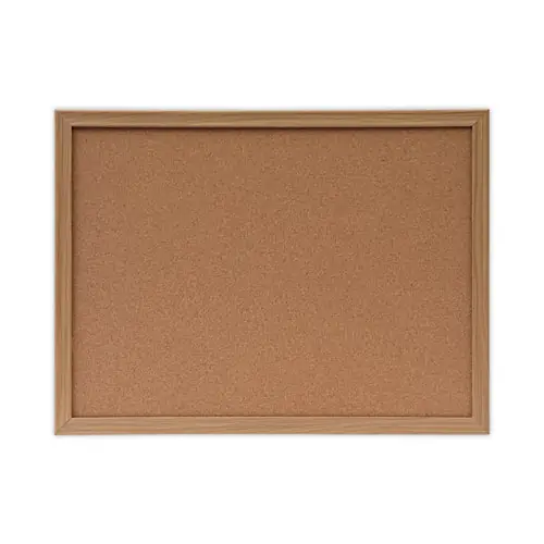 Universal® Cork Board with Oak Style Frame
