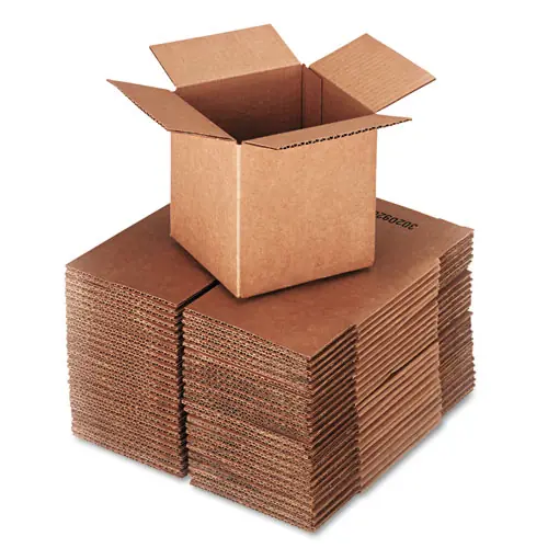 Universal® Cubed Fixed-Depth Corrugated Shipping Boxes, Regular Slotted Container (RSC), Small, 6" x 6" x 6", Brown Kraft, 25/Bundle