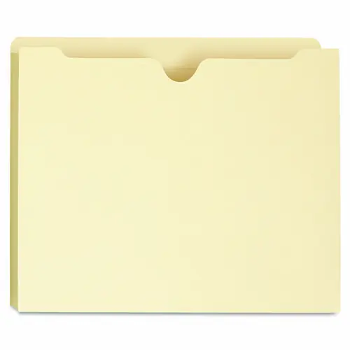 Universal® Deluxe Manila File Jackets with Reinforced Tabs, Straight Tab, Letter Size, Manila, 50/Box