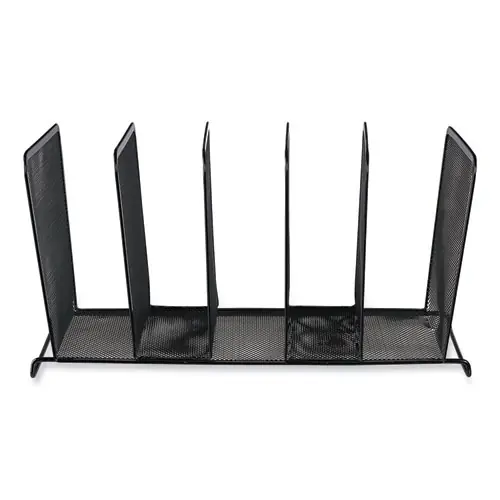 Universal® Deluxe Mesh Stacking Sorter, 5 Sections, Black