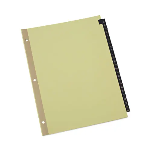 Universal® Deluxe Preprinted Simulated Leather Tab Dividers with Gold Printing