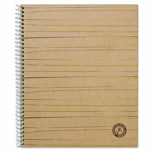 Universal® Deluxe Sugarcane Based Notebooks, 1-Subject, Medium/College Rule, Brown Kraft Cover, 100 Sheets, 11 x 8.5 Inches