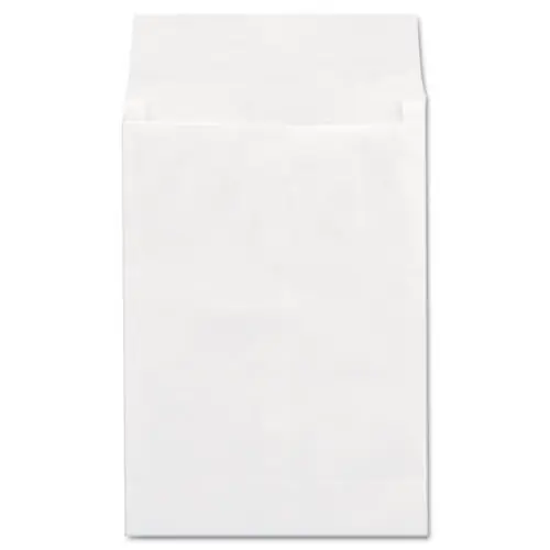 Universal® Deluxe Tyvek Expansion Envelopes, Open-End, 1.5" Capacity, #13 1/2, Square Flap, Self-Adhesive Closure, 10 x 13, White, 100/BX