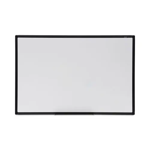Universal® Design Series Deluxe Dry Erase Board, 36" x 24", White Surface, Black Anodized Aluminum Frame
