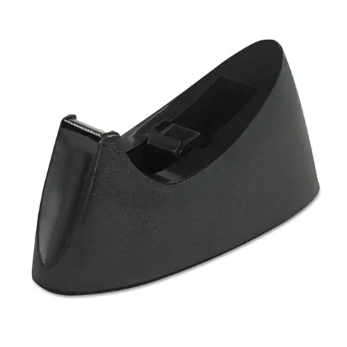 Universal® Desktop Tape Dispenser, Weighted Nonskid Base, 1" Core, Black
