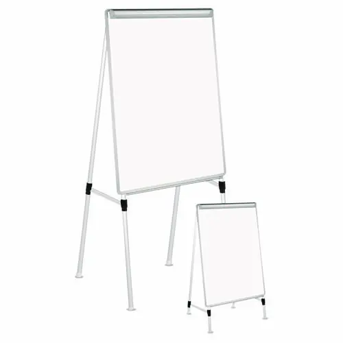 Universal® Dry Erase Board with A-Frame Easel, 29" x 41", White Surface