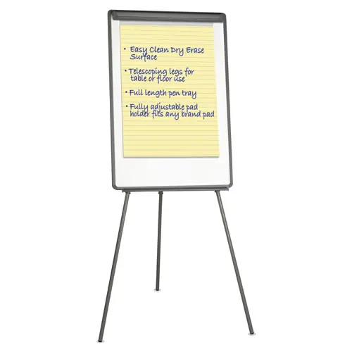 Universal® Dry Erase Board with Tripod Easel, 29" x 41", White Surface