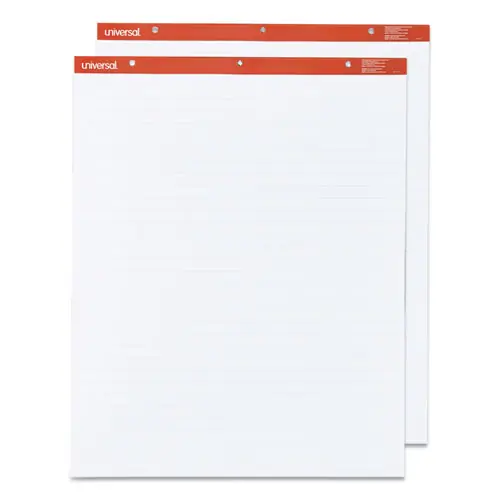 Universal™ Easel Pads/Flip Charts, Presentation Format (1" Rule), 27 x 34, White, 50 Sheets, 2/Carton