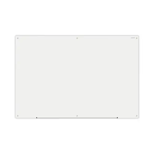 Universal® Frameless Glass Marker Board, 72" x 48", White Surface