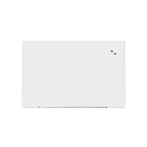 Universal® Frameless Magnetic Glass Marker Board, 72" x 48", White Surface