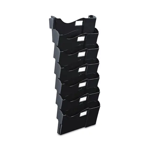 Universal® Grande Central Filing System, 7-Section, Wall Mount, Black